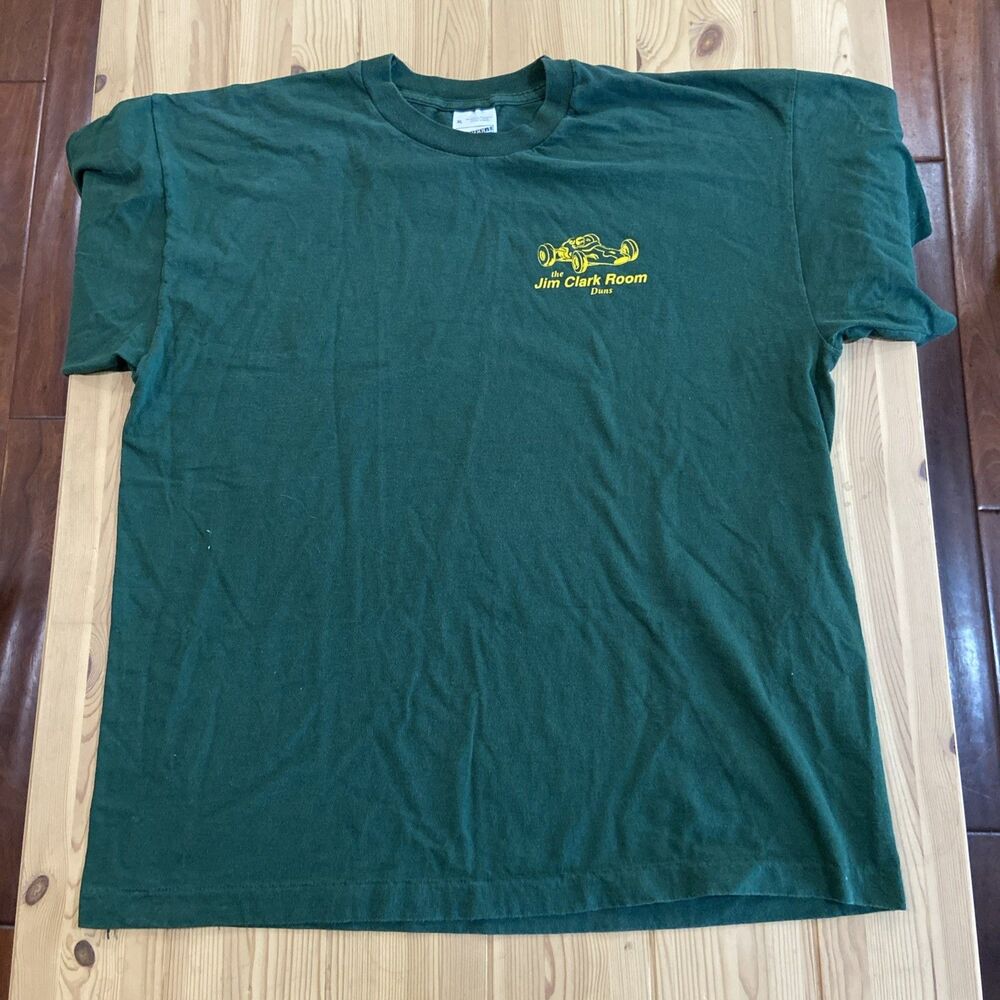 Vintage Jim Clark Motorsport Museum T Shirt Green XL